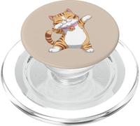 Dabbing Cat Design - Funky Dab Dance Cat for Women PopSockets PopGrip for MagSafe