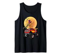 Dabbing Chow Chow Dog Witch Monster Truck Funny Halloween Tank Top