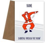 Dabbing Christmas card for Boy or Girl! Funny Christmas card for friend or family member brother including son, daughter, brother, sister, nephew! Fun Xmas cards