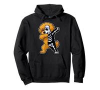 Dabbing Cockapoo Half Skeleton Halloween Costume Owner Pullover Hoodie