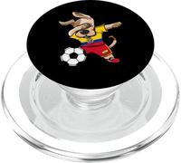Dabbing Dog Ecuador Soccer Fans Jersey Ecuadorian Football PopSockets PopGrip for MagSafe