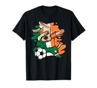 Dabbing Dog Ireland Soccer Fans Jersey Irish Flag Football T-Shirt
