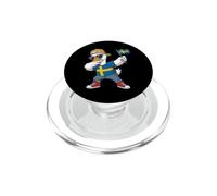 Dabbing Duck Wearing Sweden Flag Funny Design PopSockets PopGrip for MagSafe