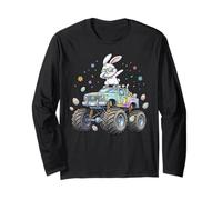 Dabbing Easter Bunny Monster Truck Off Road Truck Egg Hunt Long Sleeve T-Shirt