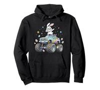 Dabbing Easter Bunny Monster Truck Off Road Truck Egg Hunt Pullover Hoodie