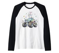 Dabbing Easter Bunny Monster Truck Off Road Truck Egg Hunt Raglan Baseball Tee