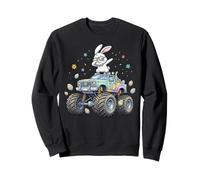 Dabbing Easter Bunny Monster Truck Off Road Truck Egg Hunt Sweatshirt