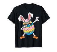 Dabbing Egg Hunting Bunny Rabbit Ears Happy Easter Season T-Shirt