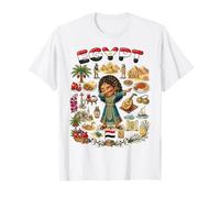 Dabbing Egypt Girl Flag Dress Pyramids Sphinx Koshary Kids T-Shirt