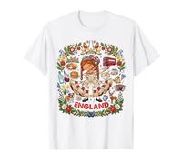 Dabbing England Girl St George's Cross Tudor Rose Pride T-Shirt