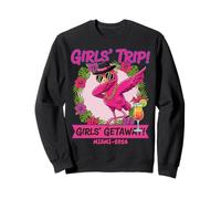 Dabbing Flamingo Girls Trip Miami 2026 Vacation Sweatshirt