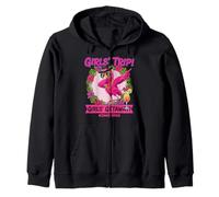 Dabbing Flamingo Girls Trip Miami 2026 Vacation Zip Hoodie