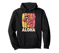 Dabbing Flamingo Sunglasses Aloha Hawaii Sunset Pullover Hoodie