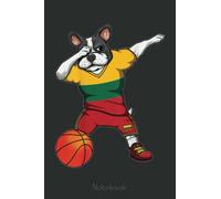 Dabbing French Bulldog Lithuania Basketball Lovers Notebook: A blank lined basketball notebook 6x9 in 110 Pages that makes a fun basketball gift for ... women's basketball, team basketball gifts