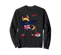 Dabbing German Shepherd United Kingdom Curling Fans Jersey Sweatshirt
