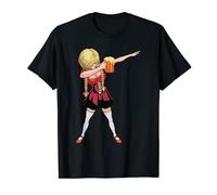 Dabbing German Woman Oktoberfest Barmaid Dirndl Bavarian T-Shirt