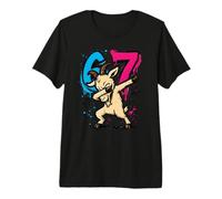 Dabbing Goat Six Seven Meme Graffiti Style Dancing Animal Premium T-Shirt
