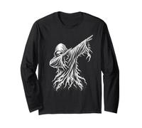 Dabbing Grim Reaper Skeleton Spooky Meme Long Sleeve T-Shirt