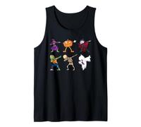 Dabbing Halloween Boys Skeleton Zombie Scary Pumpkin Mummy Tank Top