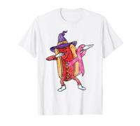 Dabbing Hot Dog Halloween Breast Cancer Awareness Value Graphic T-Shirt