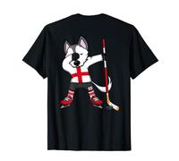 Dabbing Husky England Ice Hockey Lovers Jersey Winter Sports T-Shirt