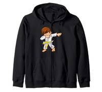 Dabbing Judoka Yellow Belt Judo Zip Hoodie