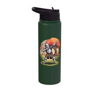 Dabbing Knight in Medieval Castle Landscape Stainless Steel Insulated Water Bottle