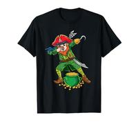Dabbing Leprechaun Pirate Vintage Value Graphic T-Shirt
