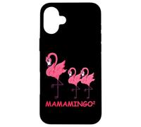 Dabbing Mamamingo Flamingo Mom of Twins Case for iPhone 16 Plus