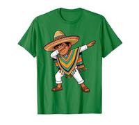 Dabbing Mexican Boy Poncho with Sombrero Cinco De Mayo Dab T-Shirt