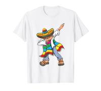 Dabbing Mexican Poncho Cinco de Mayo Value Graphic T-Shirt, Men, White, M