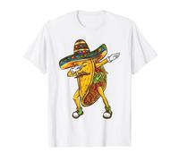Dabbing Mexican Taco Cinco De Mayo Value Graphic T-Shirt, Men, White, XL