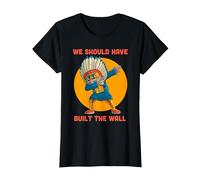 Dabbing Native Americans We Should Have Built The Wall T-Shirt, Women, Black, Large