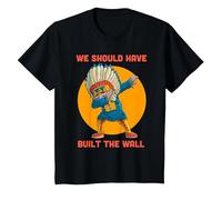 Dabbing Native Americans We Should Have Built The Wall T-Shirt, Youth, Black, 4T