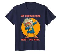 Dabbing Native Americans We Should Have Built The Wall T-Shirt, Youth, Navy Blue, 2T