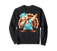 Dabbing Nurse Turkey Funny Thanksgiving Design Sweatshirt