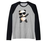Dabbing Panda Cute Panda Dab Dance For Men Women Kids Raglan Baseball Tee