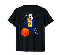 Dabbing Penguin Barbados Basketball Lovers Jersey Barbadian T-Shirt