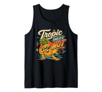 Dabbing Pineapple Pun Sunglasses Tropic Like It's Hot Tank Top