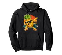 Dabbing Pineapple Sunglasses Cartoon Tropical Fruit Sunset Pullover Hoodie