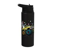 Dabbing Rabbit Monster Truck Easter Sunday Egg Easter Stainless Steel Insulated Water Bottle
