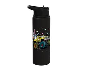 Dabbing Rabbit Monster Truck Easter Sunday Egg Easter Stainless Steel Insulated Water Bottle