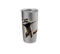 Dabbing Raccoon with Sunglasses Coon Ringtail Dance Stainless Steel Insulated Tumbler