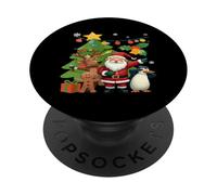 Dabbing Santa Reindeer Penguin Boys Kids Christmas Funny PopSockets Adhesive PopGrip