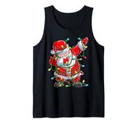 Dabbing Santa with Xmas Lights - Cute Father Christmas Tank Top