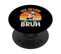 Dabbing Six Seven Bruh 67 Meme 6 7 Numbers Funny Boys Kids PopSockets Adhesive PopGrip