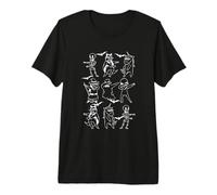 Dabbing Skeleton Witch Monster Dancing Halloween Dab Dance Premium T-Shirt