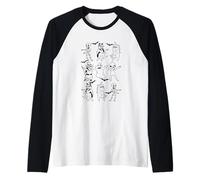Dabbing Skeleton Witch Monster Dancing Halloween Dab Dance Raglan Baseball Tee