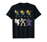 Dabbing Skeleton Zombie Mummy Ghost Witch Monsters Halloween T-Shirt