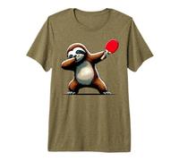 Dabbing Sloth with Table Tennis Bat Ping Pong Premium T-Shirt